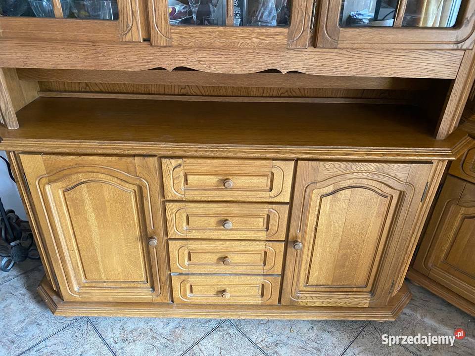 Witryna z wnęką dąb rustykalny kredens do 165cm Sypniewo sprzedam