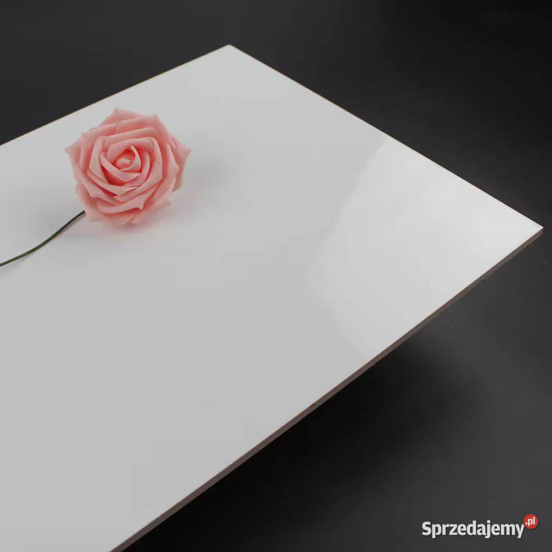 BIAŁY GŁADKI GRES POLEROWANY 120x60 SUPER WHITE Łask