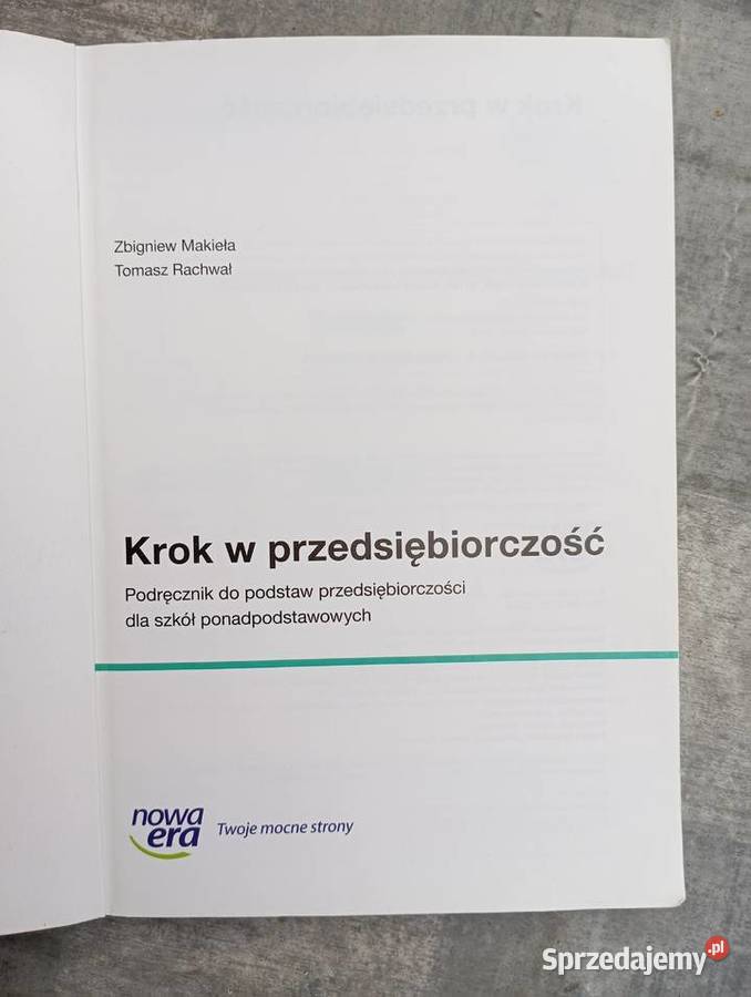 Sprzedam podręcznik krok w przedsiębiorczość sprzedam