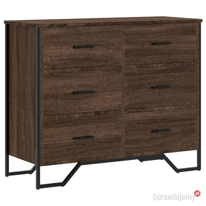 Komoda brązowy dąb 91x355x745 materiał Warszawa