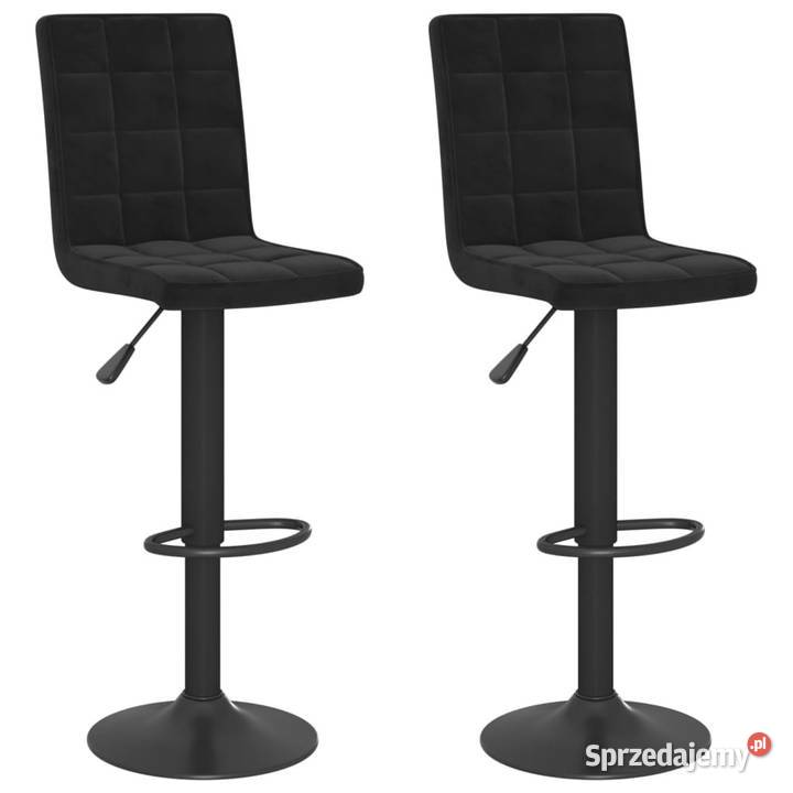 Stołki barowe 2 czarne obite aksamitem WM335760 Krzesła mazowieckie Warszawa sprzedam