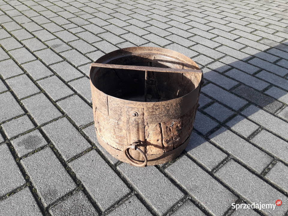 Stare drewniane wiadro miarka do zboża pszenicy sprzedam