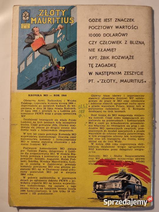 Komiks z czasów PRL Kapitan Żbik 16 Warszawa