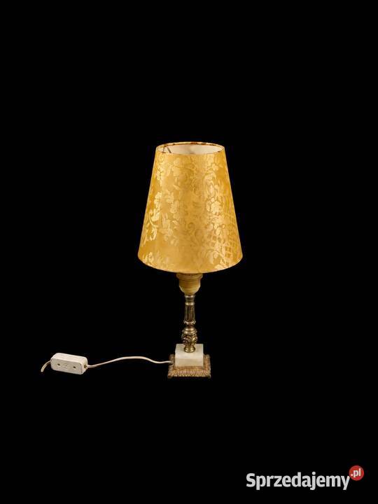 Stylowa Lampa Stołowa Vintage Mosiądz I Poddębice sprzedam