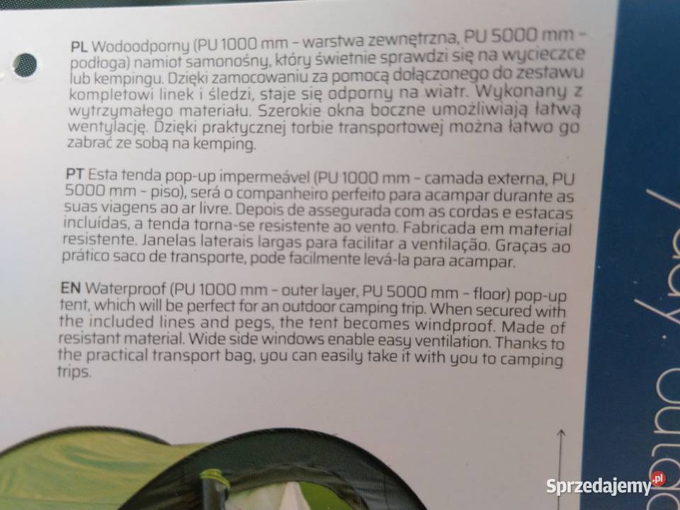 NAJTANIEJ Namiot Samorozkładający Trzyosobowy 3 Namioty śląskie Zabrze sprzedam