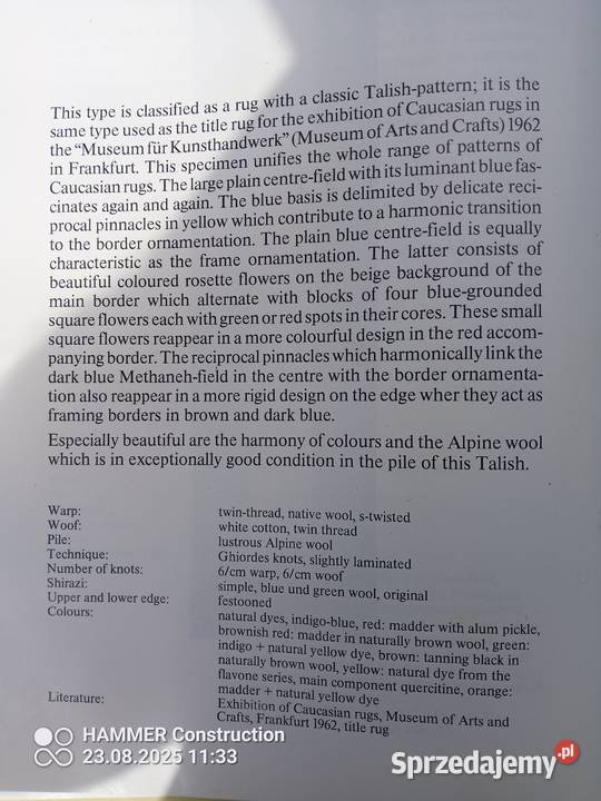 DYWAN ZABYTKOWY WSZELKIE INFORMACJE I OPIS Wyrzysk