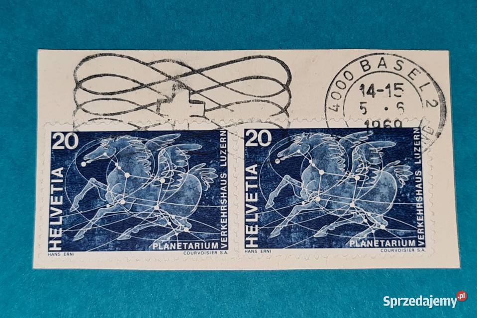 Znaczek Helvetia 20 Planetrium 1969r Starocia mazowieckie Warszawa