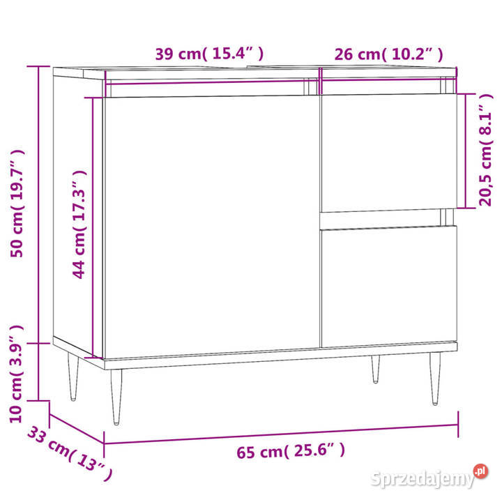 Szafka łazienkowa szary dąb sonoma 65x33x60 Warszawa sprzedam