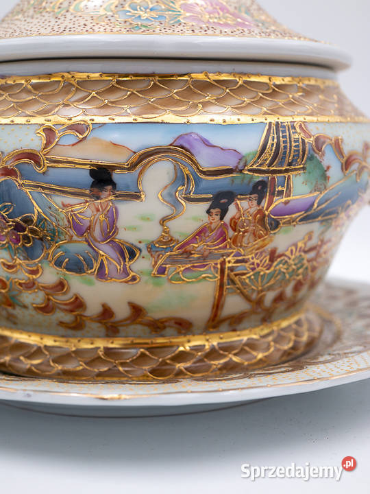Piękna orientalna porcelanowa bomboniera Poznań