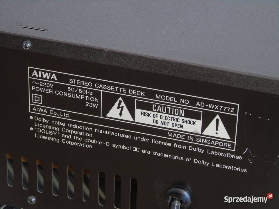Magnetofon Aiwa ADWX777 ładny WYSYŁKA Magnetofony podkarpackie Jasło