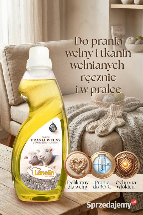 Płyn z lanoliną i nanosrebrem do prania wełny Pozostałe Chojnów