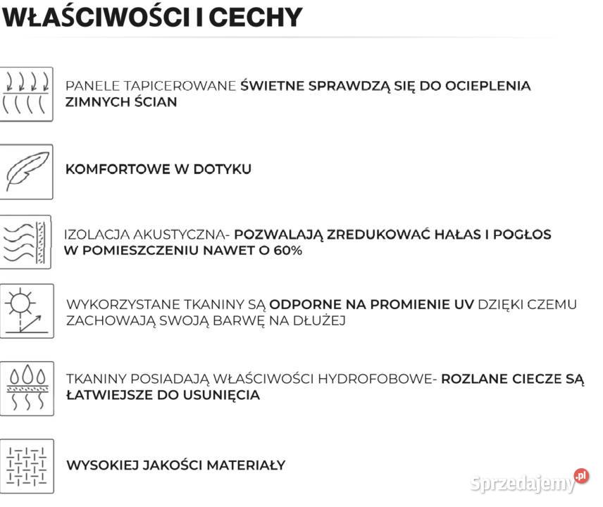 Panele ścienne tapicerowane płotek zaokrąglony Tarchały Małe