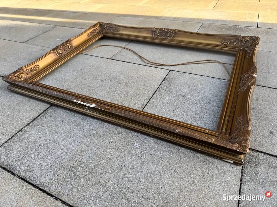 Rama ozdobna drewniana do obrazu lustra złota Garwolin