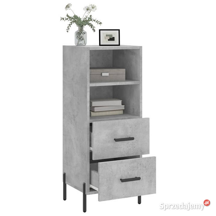 Szafka szarość betonu 345x34x90 materiał Warszawa