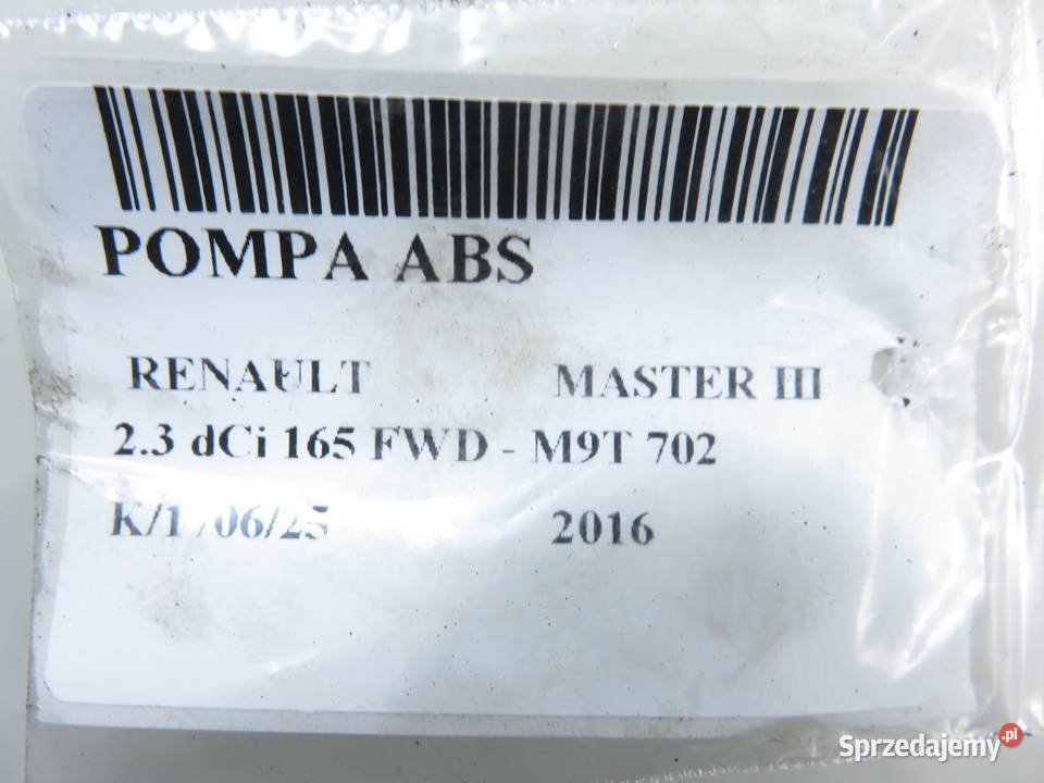 POMPA ABS RENAULT MASTER III 0265956149 osobowe małopolskie