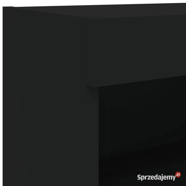 Szafka TV z LED czarna 80x30x30 WM837143 RTV Warszawa