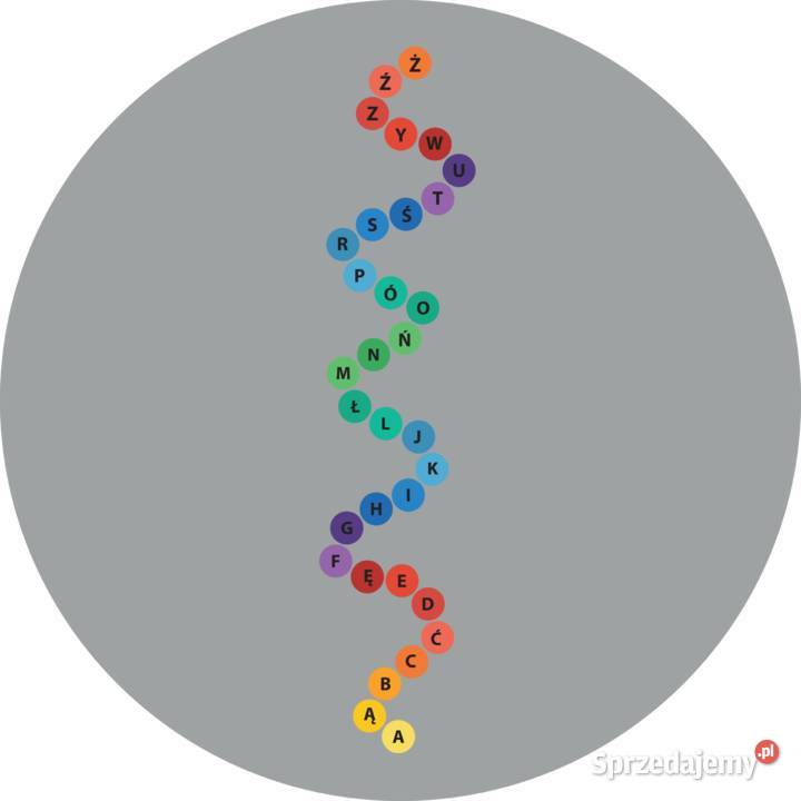 Gąsienica Alfabet gry korytarzowe naklejki Bydgoszcz