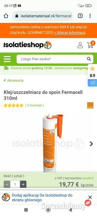 Sprzedam uszczelniacz Fermacell Białystok