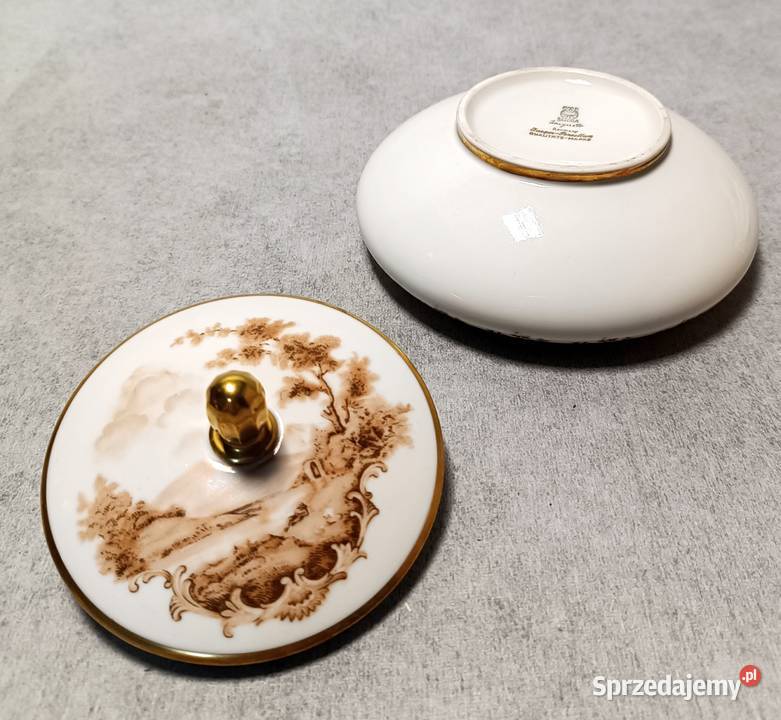 Jaeger Markredwitz Puzdro Bomboniera Szkatułka Porcelana i szkło Dobrzany
