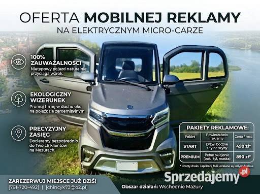 Mobilna Reklama na Pojździe Elektrycznym Olsztyn