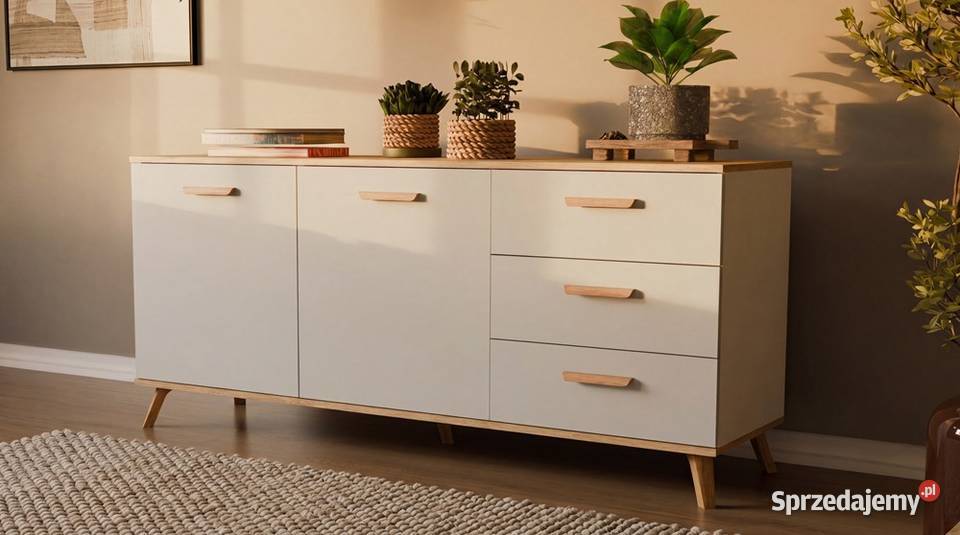 Komoda OLYMPO 2D3S BIAŁA DĄB ARTISAN