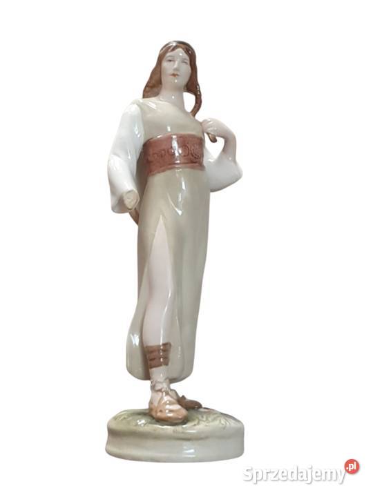 Stara figurka kobiety w sukni w stylu Cieszyn