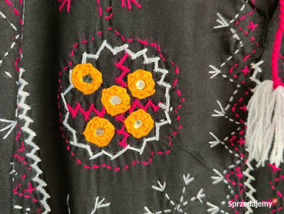 Nowa tunika czarna XXL 44 3XL 46 plus size folk Szczecin sprzedam