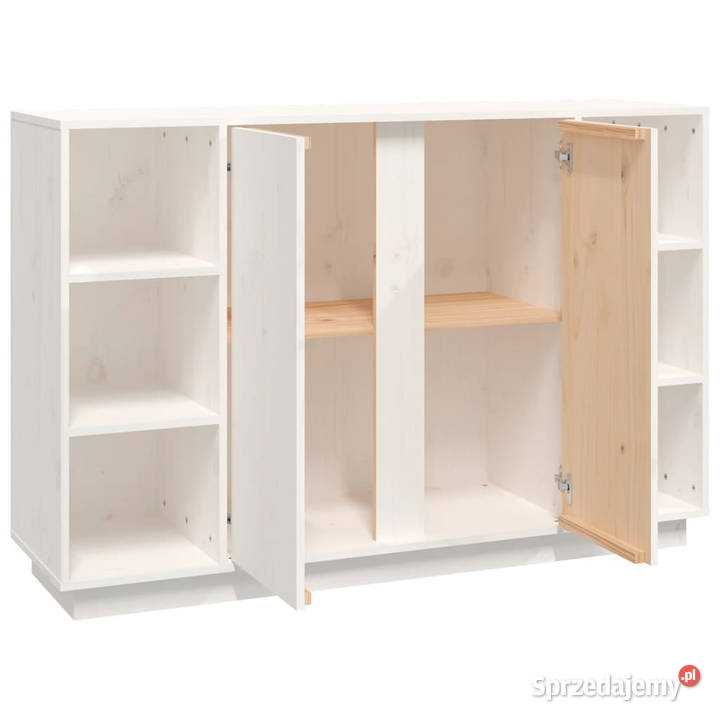 Szafka biała 120x35x80 lite drewno sosnowe