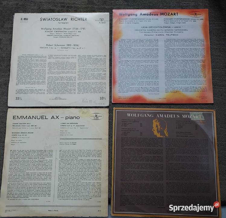 37 Zestaw 4 Płyta winylowa Mozart płyta winylowa pomorskie Tczew
