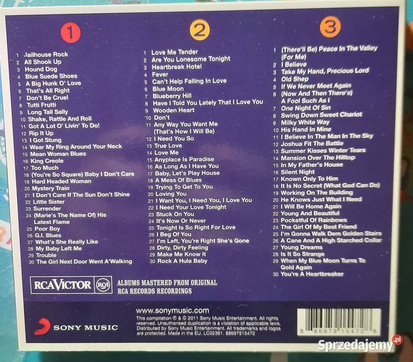 3 CD Elvis Presley śląskie Dąbrowa Górnicza