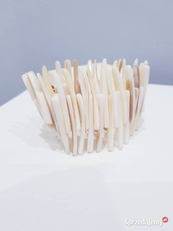 Beżowobrązowa bransoletka z masy perłowej śląskie Dąbrowa Górnicza