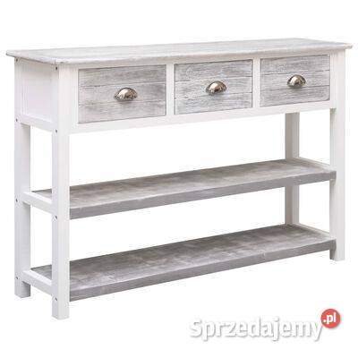 vidaXL Szafka antyczna szarość 115 x 30 x 76 mazowieckie Warszawa