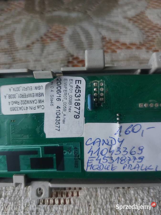 CANDY 41043369 E45318779 MODUŁ PRALKI małopolskie Nowy Sącz