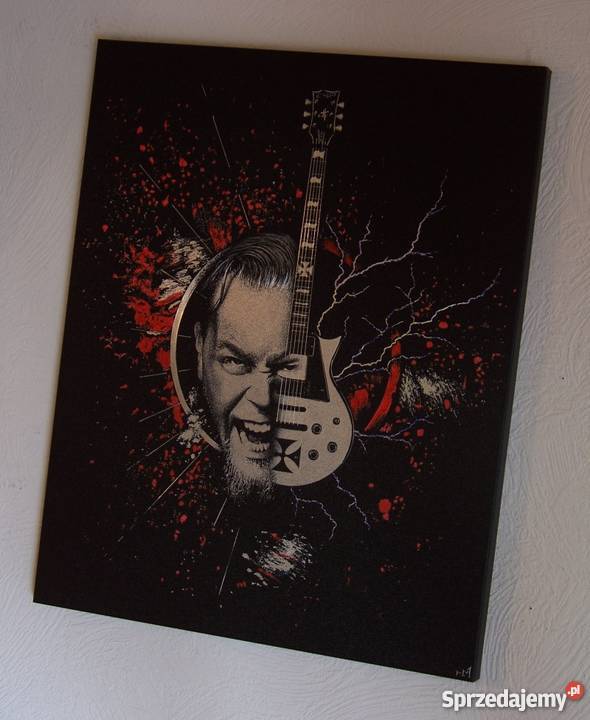 Grawerowany obraz w blasze James Hetfield Sandomierz sprzedam
