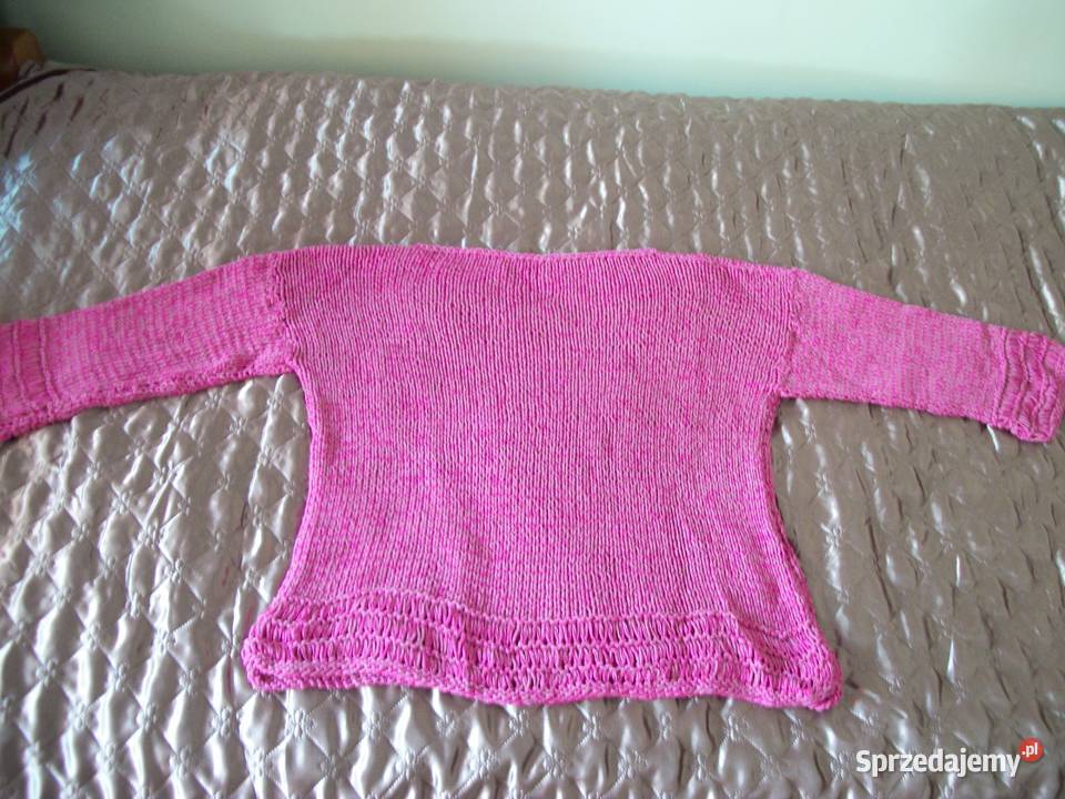 BLUZKA Z OZDOBNEJ PRZĘDZY Swetry i golfy