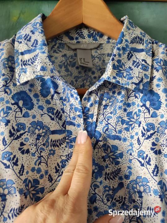HM koszula printy wzorki modna z kołnierzykiem Moda i Styl Kielce