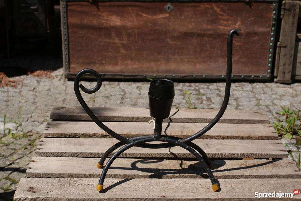 Lampa lampka z okresu PRL metaloplastyka vintage Warszawa