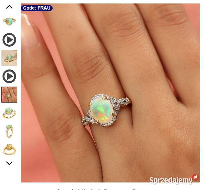 Pierścionek średnica17173mmWelo opal