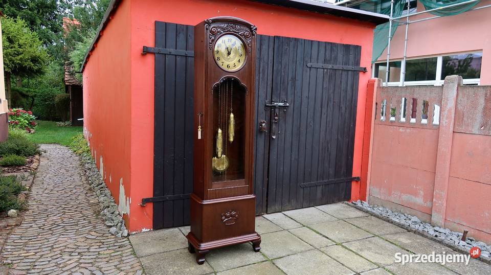 Unikatowy Stojący Dębowy Zegar Chłop Ajk Gong 8