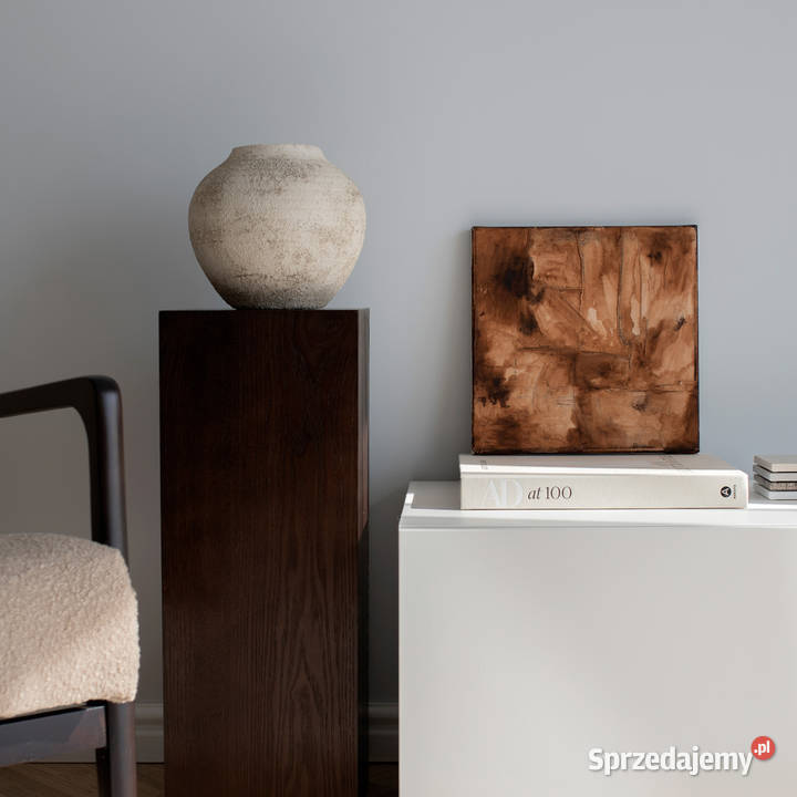 Brązowy Obraz Strukturalny 30x30 Ręcznie