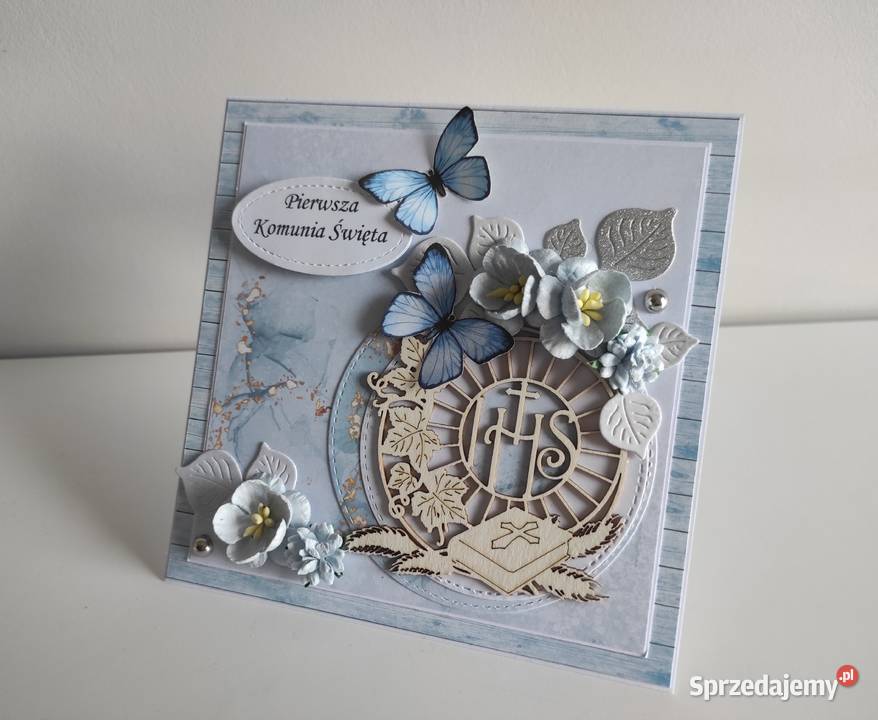 Kartka w pudełku ręcznie robiona na Pamiątkę