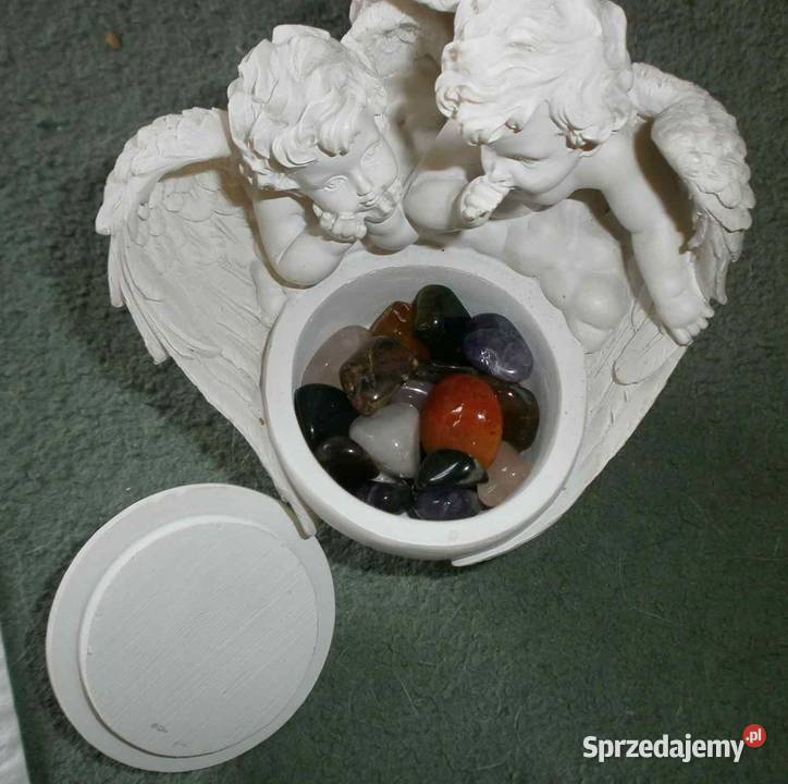Precyzyjna Rzeźba Aniołki Kropielnica Alabaster Kraków sprzedam