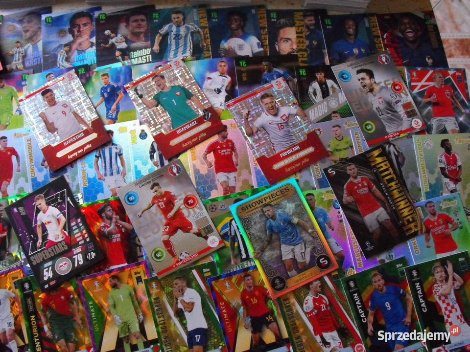 Karty piłkarskie Mega zestaw 500 kart i album śląskie Mykanów sprzedam