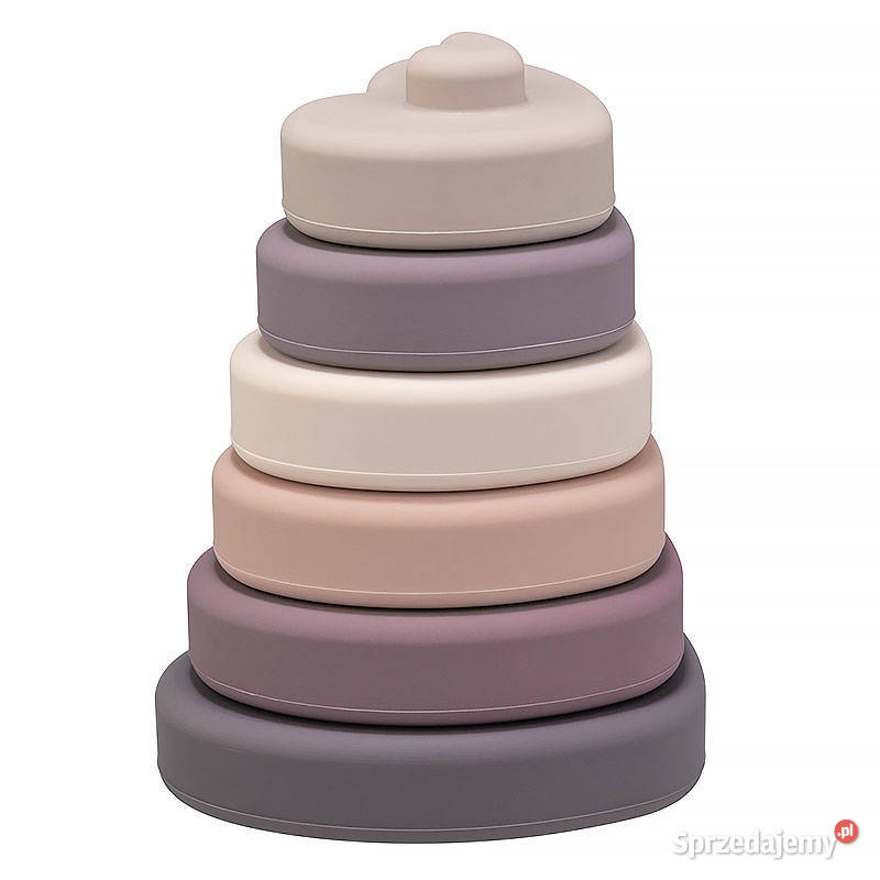 Wieża Silikonowa Sensoryczna Serca Powder Rose Chorzów