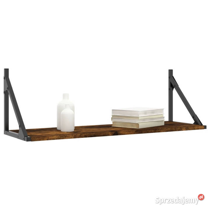 Półki ścienne 2 przydymiony dąb 80x25x255 mazowieckie Warszawa