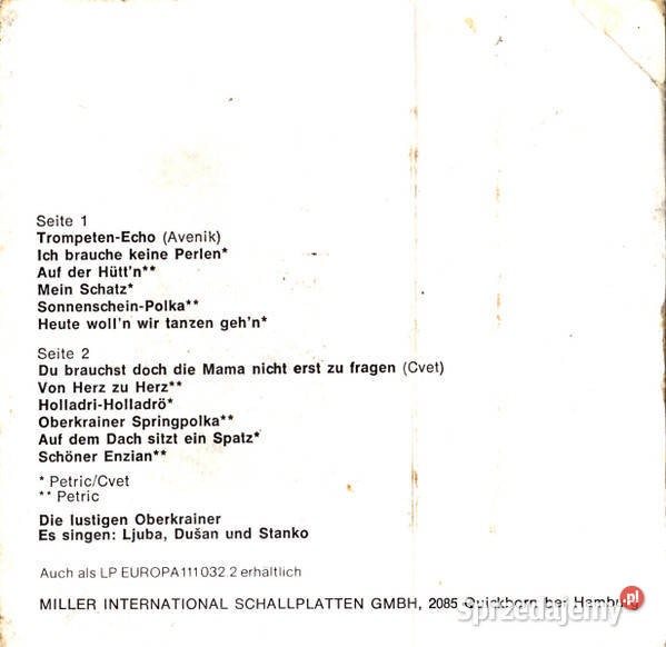 Echa trąbkiTrompeten Echo Aus Oberkrain śląskie Gliwice