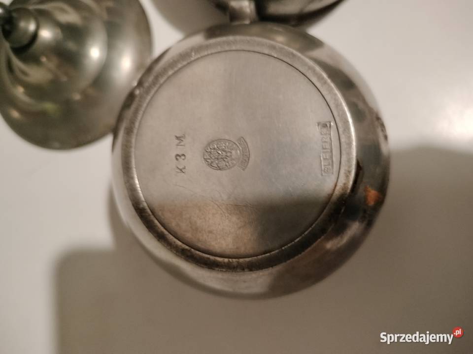 Zestaw dzbanuszek i pojemnik z pokrywką metal Choszczno