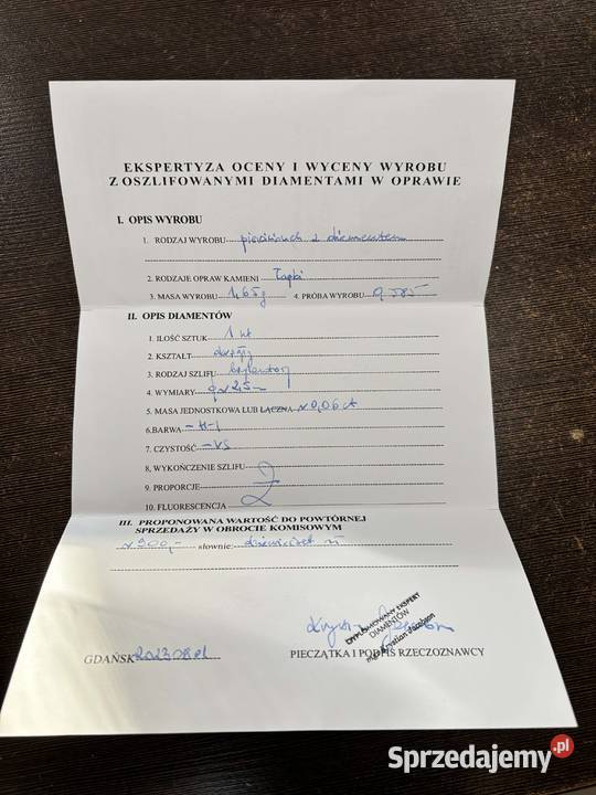 Złoty pierścionek pr 585 165g Rozmiar 12 z Elbląg