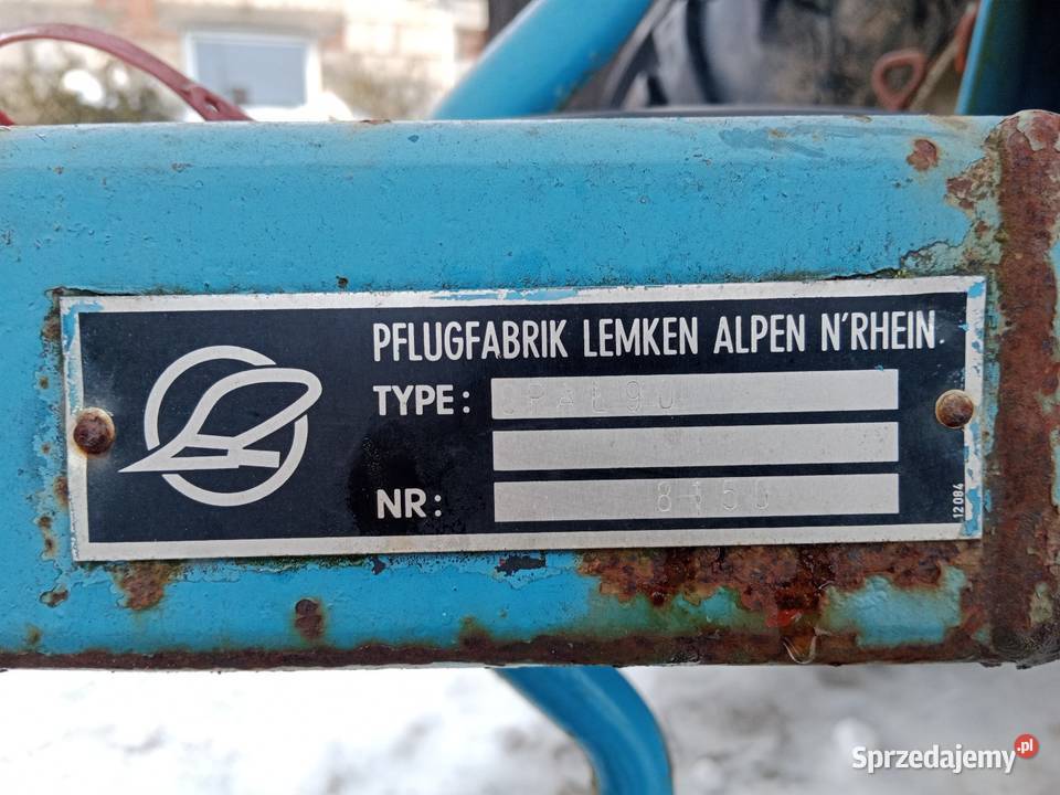 Pług Lemken opal 90 21 nieuszkodzony Jabłonowo Pomorskie