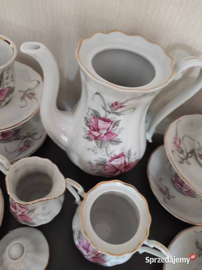 Serwis do kawy 6 osób porcelana Wałbrzych Warpechy Stare